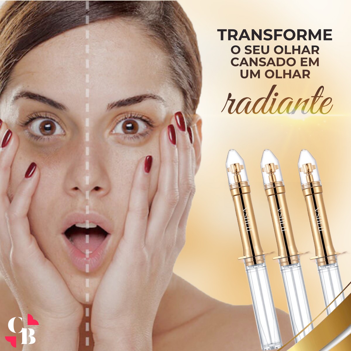 Creme Vision Skin para Olheiras - Revitaliza Olhos 6 Em 1