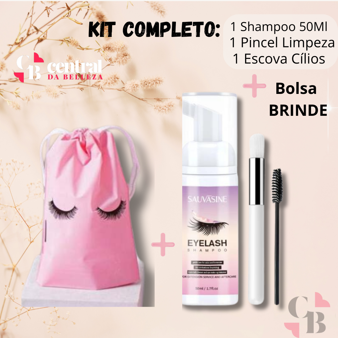 LashCare- Kit de Limpeza de Cílios + BOLSA BRINDE